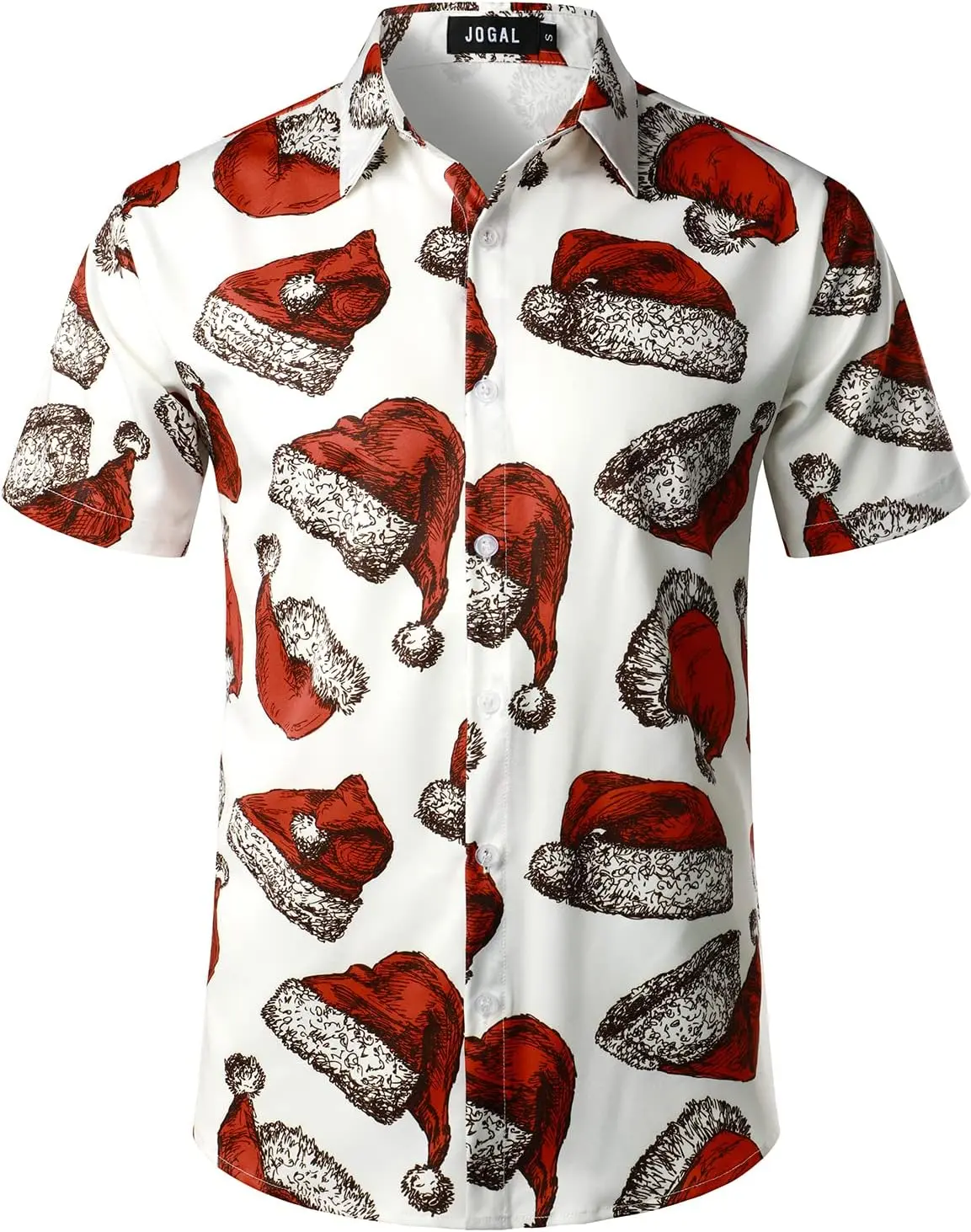 Men's Christmas Shirt Short Sleeve Button Down Hawaiian Shirts