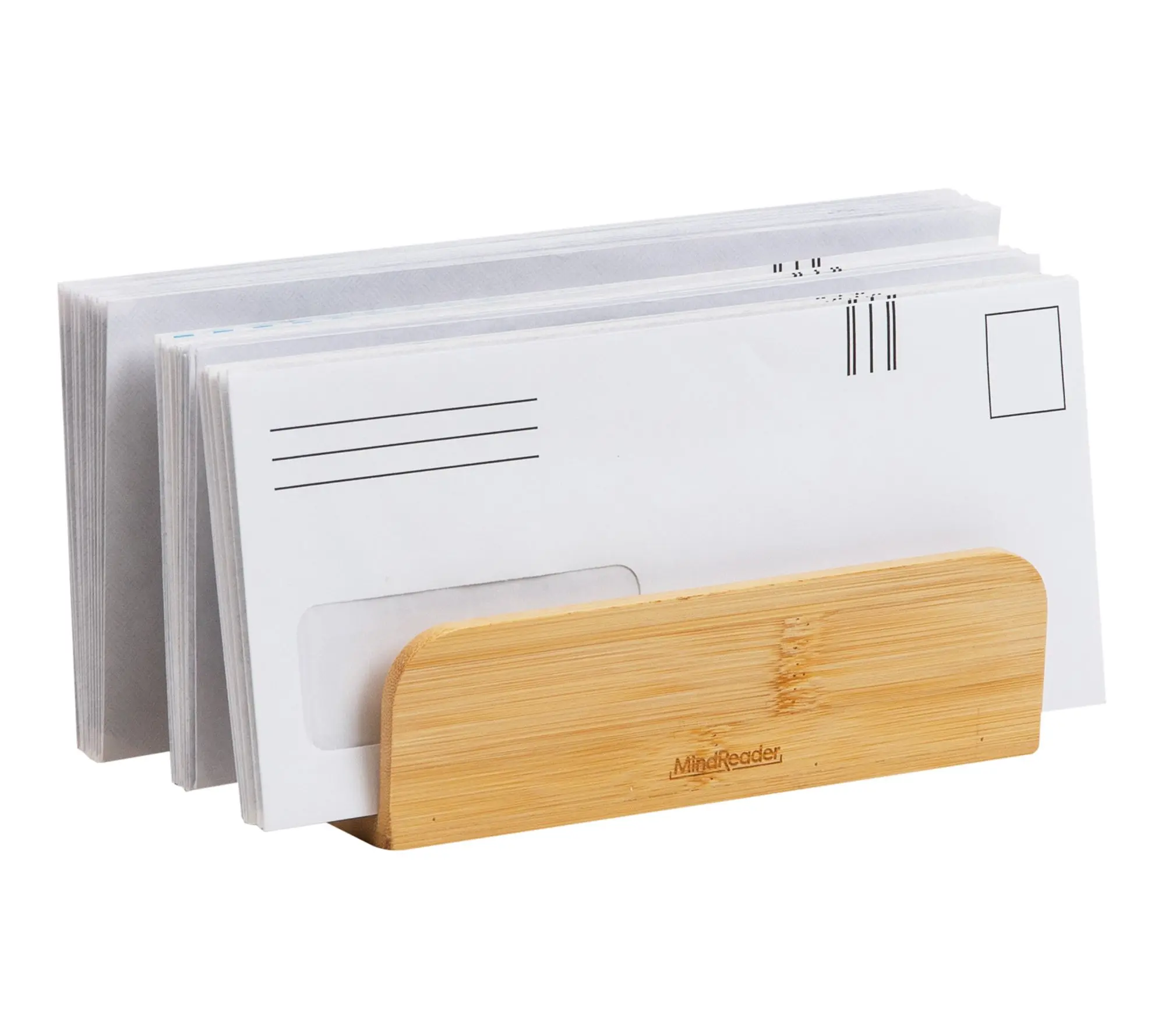 Mind Reader 3-Tier Mail Sorter, Desktop Organizer, Brown Mind Reader 3-Tier Mail Sorter, Desktop Organizer, Brown