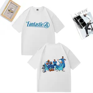 The Fantastic Four First Steps Graphics T shirt Men Street Hip Hop vintage Oversized Cotton short sleeve Unisex O-Neck T Shirts