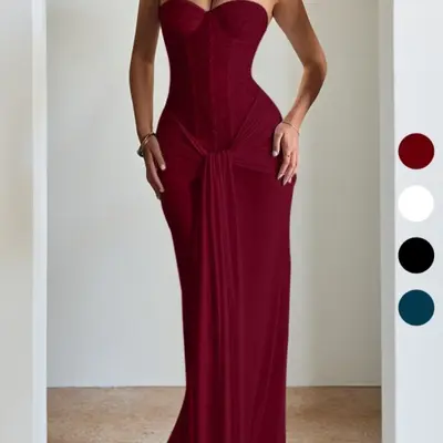 mini burgundy velvet dress Moonlit Manor Velvet Mini Dress – VICI main image 1