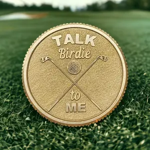 Talk Birdie To Me CNC Machined Laser Engraved Solid Brass Golf Ball Marker