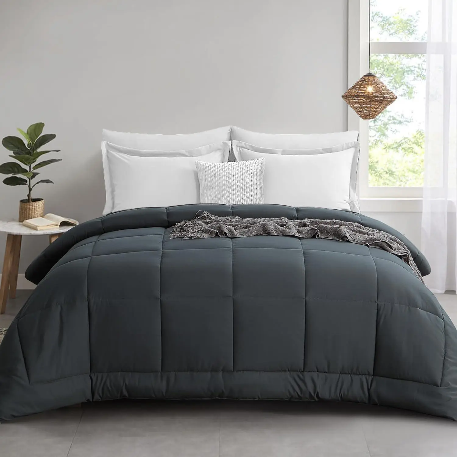 Solid Color Comforter, Lightweight Duvet, 1 Count Soft Comfortable Bedding, Bedding Supplies for Home Bedroom Hotel Dormitory, Bedroom Accessories