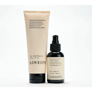 Loved01 Face & Body Moisturizer and Oil 2pc Set