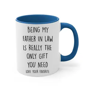 Being My Father In Law Mug - Father In Law Gift - Fathers Day Present From Bride - Dad In Law Birthday Coffee Cup - 11oz 15oz Ceramic Mug Tumbler