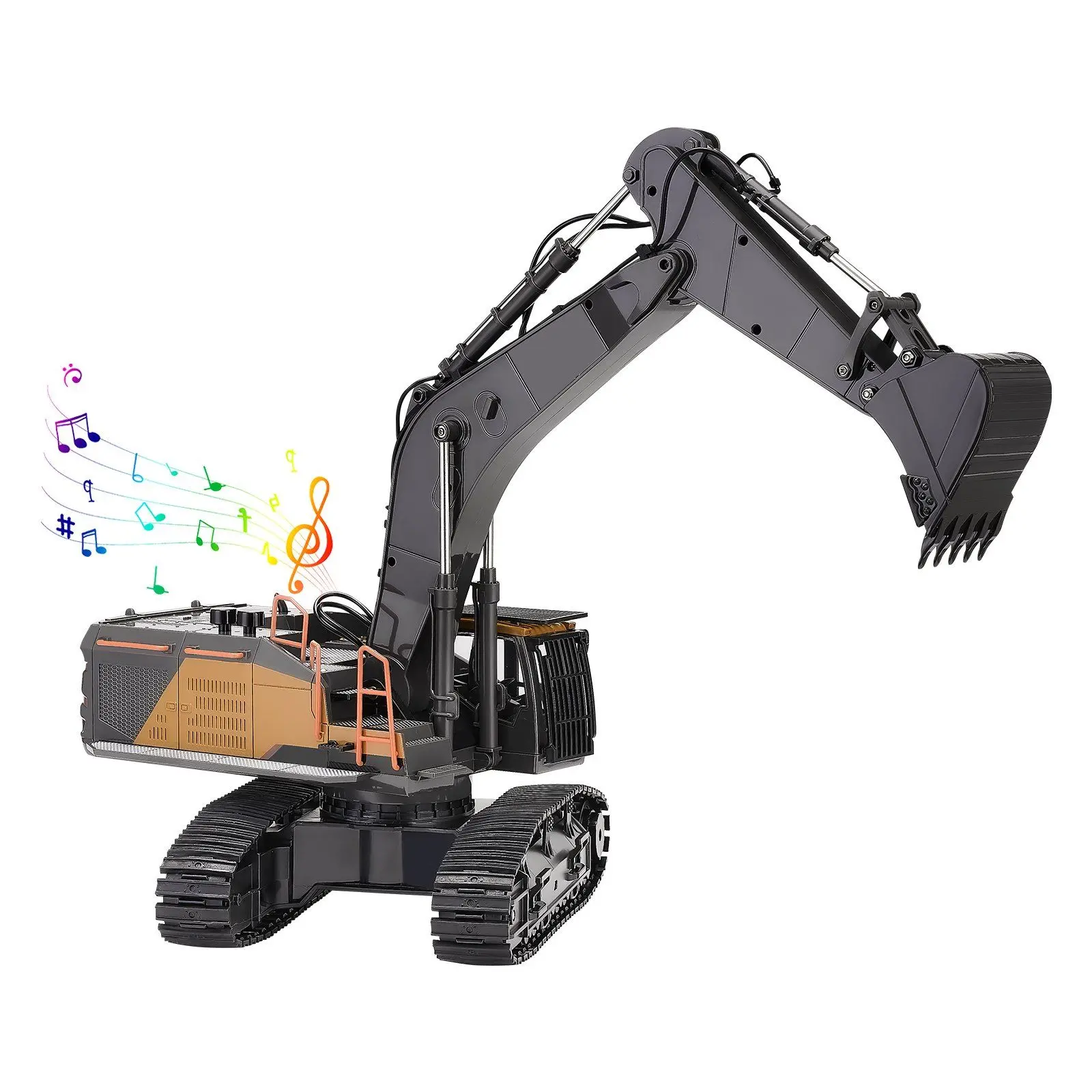 VEVORRemote Control Excavator Toy 22 Channel 1:14 Scale RC Excavator Digger for Kids