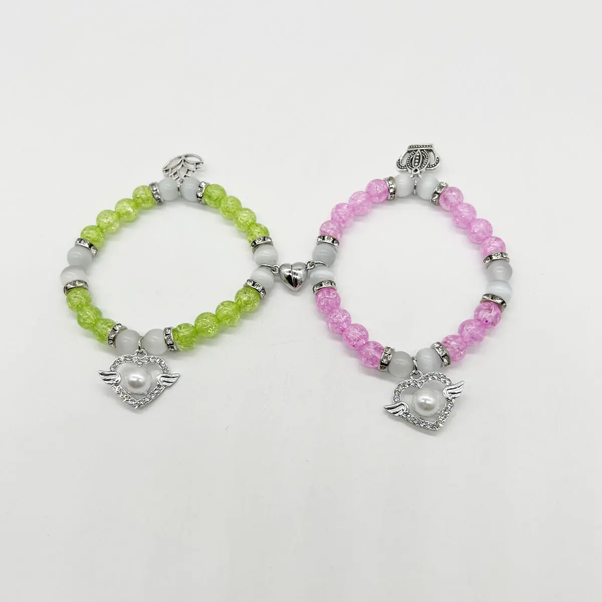 2Pcs/Set Couple Creative Bracelet Magnetic Matching Couple Bracelets for Women Men Birthday Jewelry