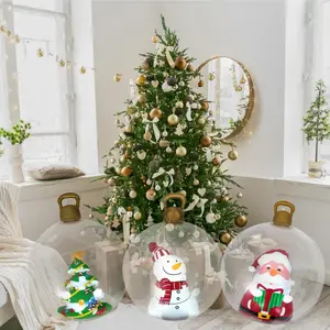 Christmas Home 3D Decorative Ball PVC Inflatable Christmas Tree Pendant Balloon Christmas Ball Courtyard Decoration Balloon