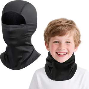 Kids Thermal Balaclava Ski Mask for Boys Girls, Windproof Cold Weather Face Mask Neck Warmer, Winter Fleece Hood for Skiing Cycling Running Snow Play, Stretchy Breathable Child Face Cover Protective Mask Outdoor Sports Mask