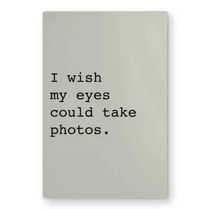 Begin Home Decor C1MP2436285VKL 24 x 36 in. I Wish My Eyes Could Take Photos Wall Art - Shapes Beige Metal Print
