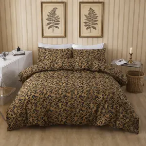 Leopard Print Bedding Set, Soft Skin-Friendly Duvet Cover and Pillowcase, 3-Piece Comfortable Bedroom Essential, Cozy and Stylish, Soft Bedding Sets, Decorative Bedding Set