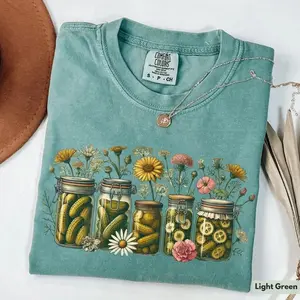 Comfort Colors Vintage Canned Pickles Shirt, Pickle Lovers TShirt, Canning Season Gift for Gardener Pickle T-Shirt