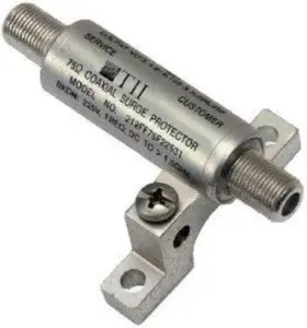TII 212 75 Ohm 5-1500MHz Lightning Surge Protector for Broadband Cable TV, Satellite, and Modem