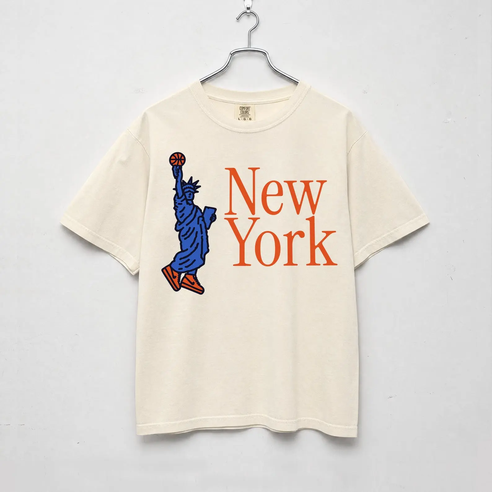 New York Statue of Liberty Basketball T-Shirt, 90s NY Bball Graphic Tee