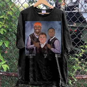 [ SPORTS GRAPHIC TEE - SALE UP TO 45% ] Bo Nix RJ Harvey Courtland Sutton Football Shirt, Denver Step Bros Tee, Funny Football Gift Unisex