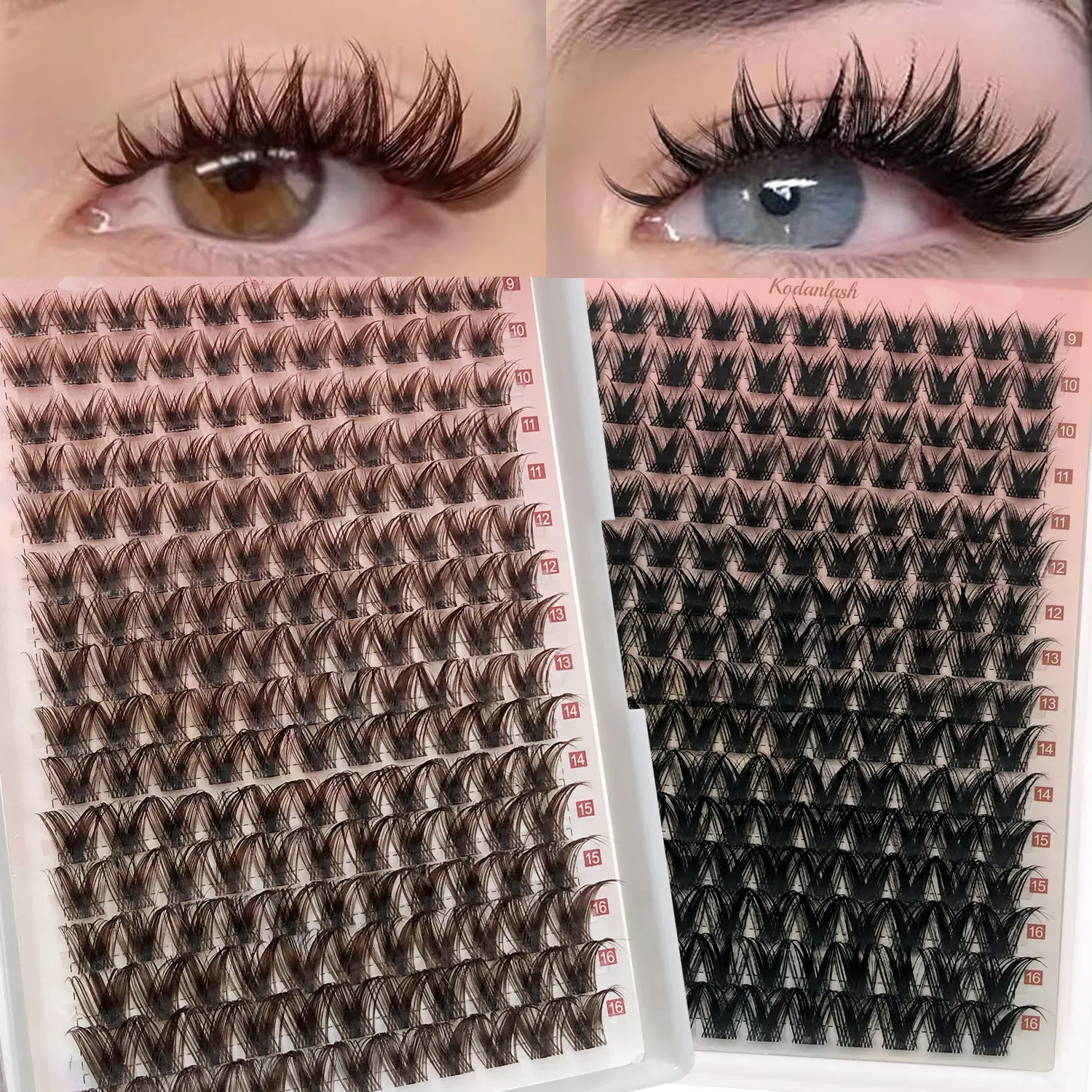 DIY Volume Manga Cosmetic Eyelash Clusters, 9-16mm CC Curly Thin False Lashes, DIY Dramatic Lashes for Night Out Individual Extensions,familyfun