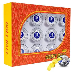 Caiton 12-PCS Golf Ribbon Balls - Ribbon explosion effect, electroplating process prevents fading, high-quality silver golf balls, fun prank golf balls, golf accessories, golf supplies, perfect for parties, prank gifts, and holiday surprises.