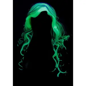 Women's Gray Glow In The Dark Wig