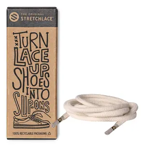 Ivory Round Elastic Stretch Shoe Laces Footwear Comfort