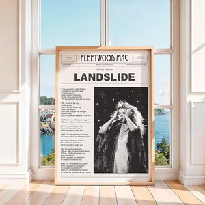 [Sale Off Up To 35%] Fleetwood Mac Poster Trendy Newspaper Art Landslide Print[NO FRAME][FREE SHIP]