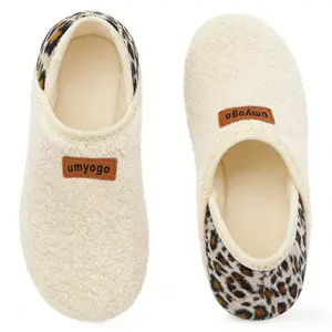 Women’s and Men’s Lightweight House Slippers with Rubber Sole, Soft Non-Slip Indoor Outdoor Slipper Socks, Comfortable Around-Home Shoes