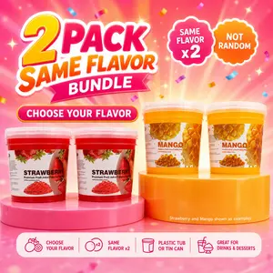 T&Tea Popping Boba 2-Pack Same Flavor Bundle,3.74-5.52 lbs, Bursting Boba Pearls for Bubble Tea, Soda, Yogurt & Desserts