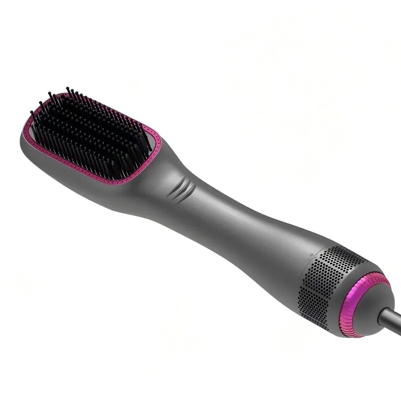 3 in 1 Hair Dryer Brush Professional 1200W Powerful Ceramic Tourmaline 3 Heat/2 Speed Settings One Step Hair Dryer and Styler (Gray)