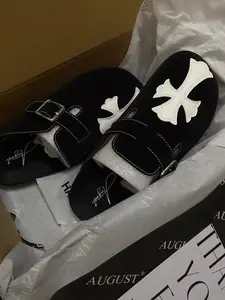 Unisex CH Couple Monogram Cross Slip-On Clogs, Sweat-Absorbent, Couple SLippers, Soft For Everyday Comfort Footwear, Birthday Gift For Him Her