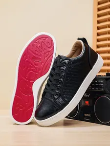 Men's Fashion Simple Style Shoes, Sole Scales Pattern Upper Design, Daily Wear Business Walking Shoes, Comfortable and Stylish