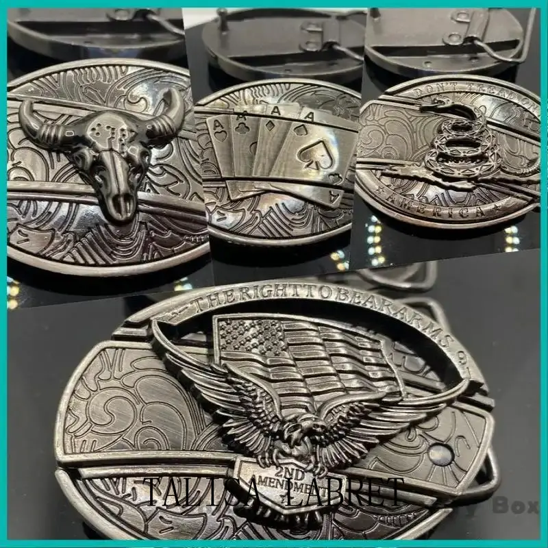 SMD1T Multifutional belt buckle head bull head animal  buckle denim peonality hip hop retro board buckle belt, high quality flag cowboy girl, girl boyTALISA