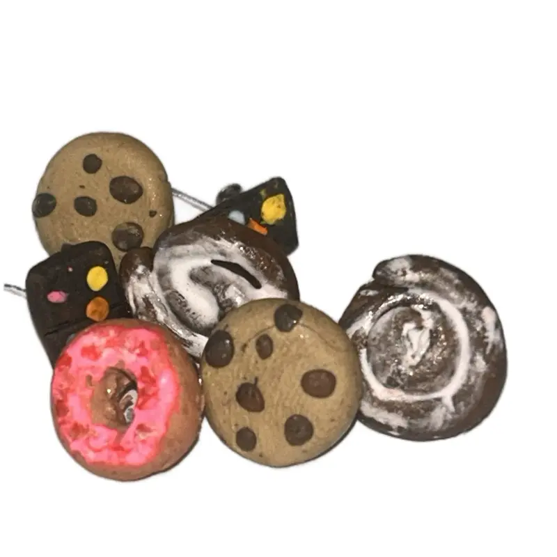 Sweet Post Earrings - Assorted Cookie Designs with Colorful Accents, Ideal for Celebrating Dessert Lovers