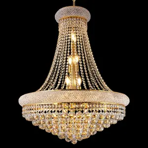 28-Inch Crystal Chandelier Lighting for Dining Room Modern Interior Luxury K9 Bedroom Crystal Chandelier Ceiling Light French Empire Crystal Chandelier Gold 15 Lights shower  lamp classic  chandeliers