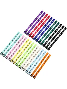25PCS H.W.L.F. Letter Link Bracelet He Would Love First Bracelet Religious Christian Bracelets Friendship Bracelets Colorful Woven Wristbands for Women Men
