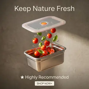 Stainless Steel Food Storage Containers with Lids Leak Proof & Airtight 316 Grade BPA Free 1200ml 1500ml 2200ml Sizes Microwave Freezer Safe Dishwasher Fridge Oven Safe Meal Prep Lunch Box - Plastic, Tableware