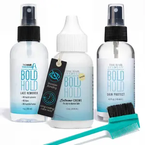 Bold Hold Extreme Creme, Remover, Skin Protect and 3in1 Spatula Bundle by The Hair Diagram