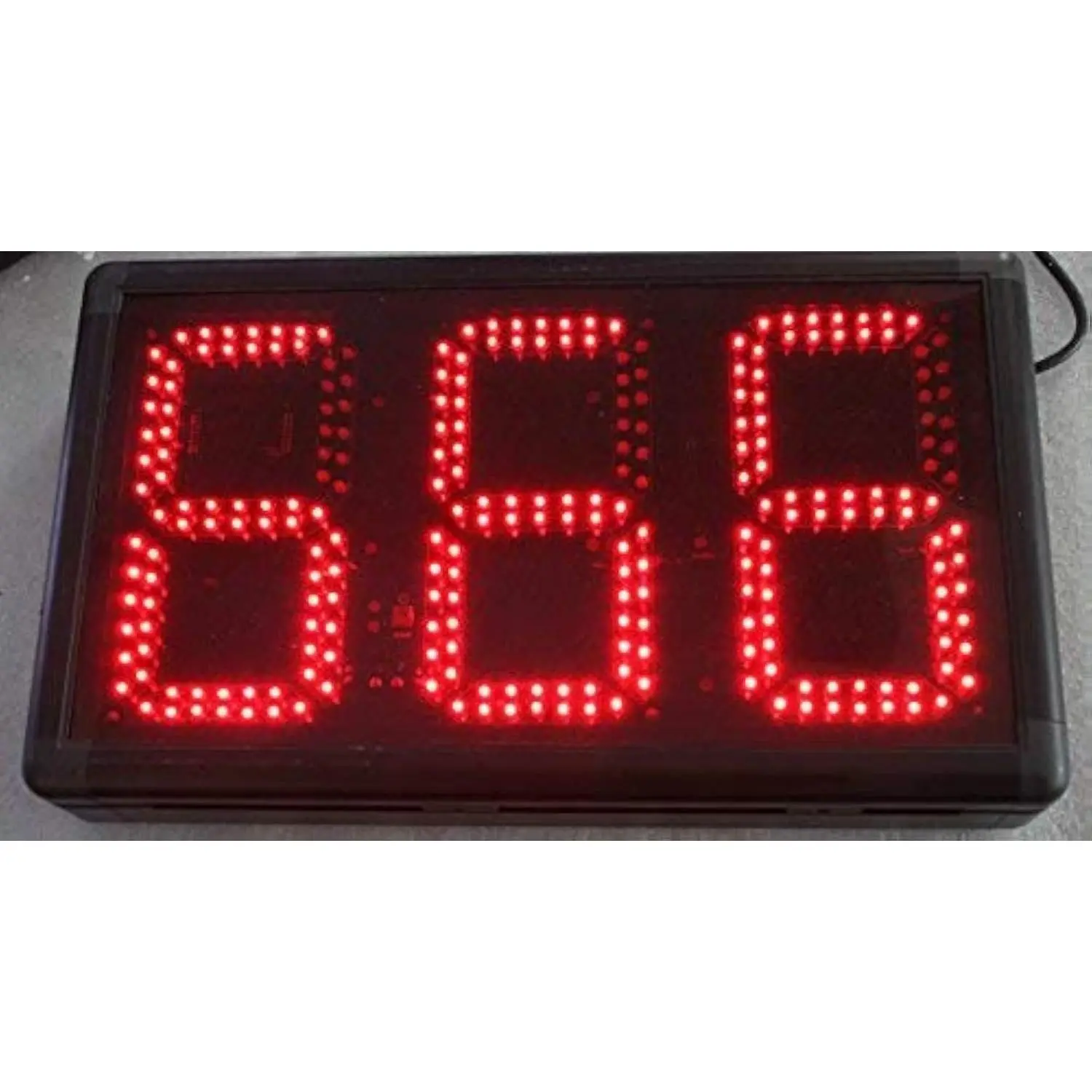 Large 8-Inch Digital LED Timer, 3-Digit Red 7-Segment Display Stopwatch with Remote Control, Durable Aluminum Body with Wall Mount Brackets for Gyms and Events, Max 999S, 8" High Character, Long Lifespan, 999 Seconds Countdown, 3-Digit Countdown, 8 Inches