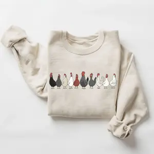 Chicken Sweatshirt, Mothers Day Chicken Women Chicken Love Chickens, Animal Sweatshirt, Funny Farmer Farm Unisex