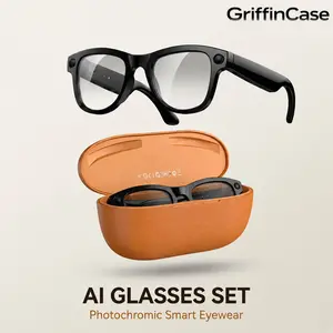M02 Ultra Ai Camera Glasses HD 8mp, Multifunctional Smart Glasses with Bt5.3 Calls, Real-Time Translation, Photochromic Lenses