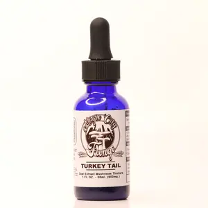 Magic City Fungi Turkey Tail Dual Extract Mushroom Tincture 1 FL oz - Premium Supplement for Immune Health & Digestion - US Healthcare Product
