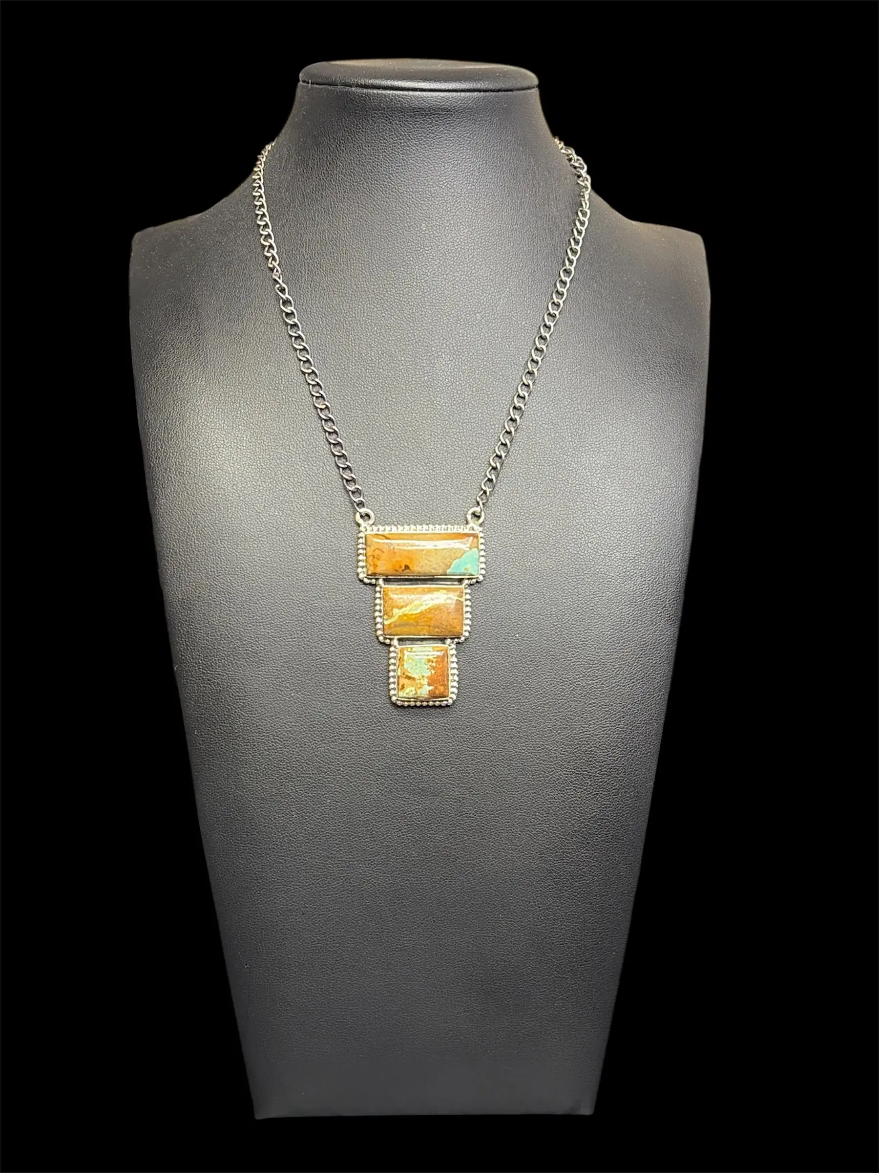 Number 8 Turquoise Tiered Bar Necklace