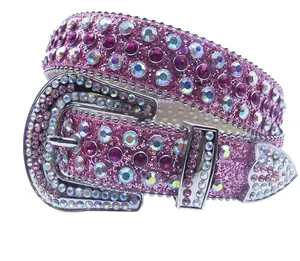 Rhinestone Belt - Purple