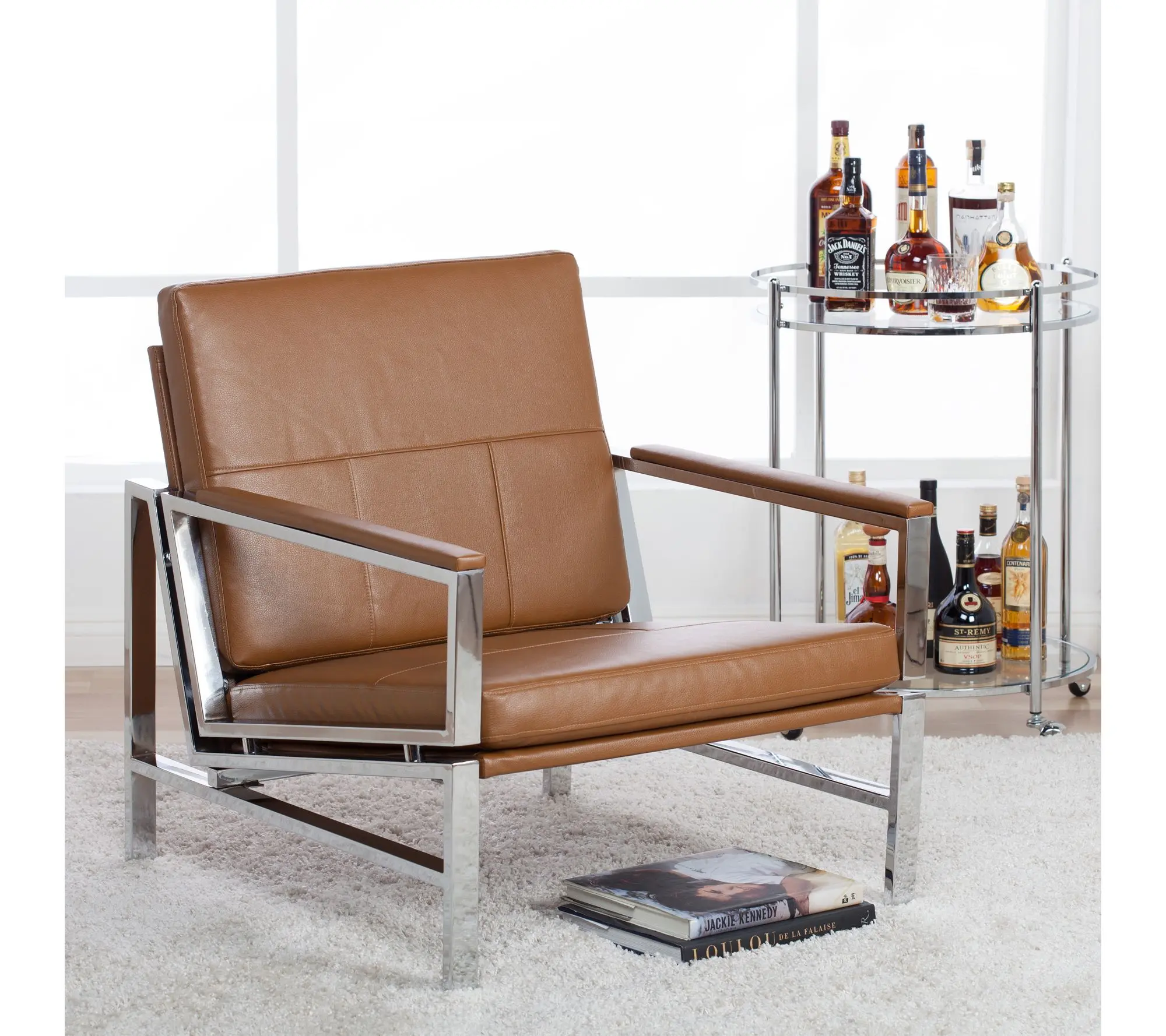 Studio Designs Home Atlas Modern Accent Chair w Pad Armrests