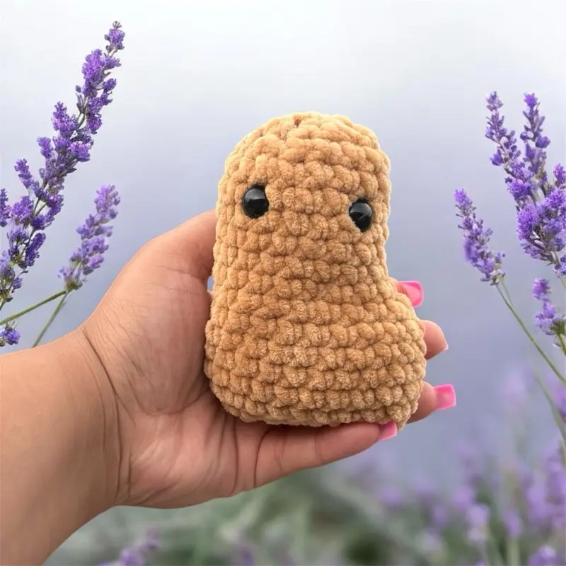 Handmade Chicken Nuggets Crochet Plushie