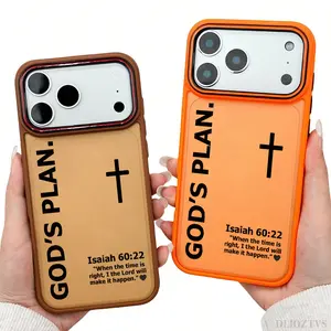 God's Plan and Isaiah 60:22 Pattern Phone Case for iPhone 17 Pro Max 17Air 16 Plus 16e 15 14 13 12 11 Color Blocking Button and Camera Frame Design Shockproof Skin Feel Shell