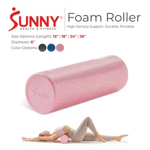 Sunny Health & Fitness High Density Foam Roller - Multiple Colors & Sizes for Post Workout Muscle Recovery & Physical Therapy - Perfect Gift for Yoga Fitness Pilates Balance Training Sore Muscle Relief Massage Flexibility Mobility Stretching