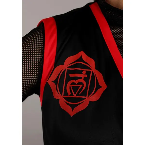 Stealth Red and Black Ninja Costume