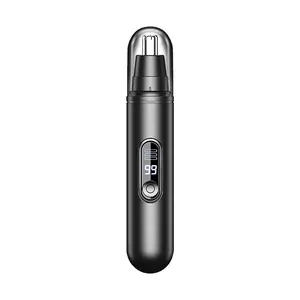Ear and Nose Hair Trimmer Clipper for Men Women, USB Rechargeable, Professional Ear & Nose Hair Trimmer, LED Display, Easy Cleansing