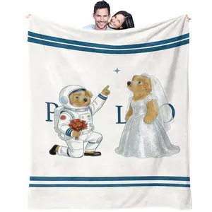 Bear Pattern Blanket, Daily Holiday Birthday Gift For Kids And Adults, Soft, Warm And Lightweight Plush Blanket, Suitable For Bed, Sofa, Car, Room Decoration