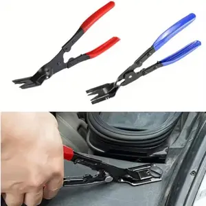 Heavy-Duty Car Trim Clip Removal Tool, Multi-Purpose Pliers for Van Door Panels, Ergonomic Rubberized Handles, Durable Metal Construction