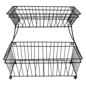 Sorbus 2-Tier Wire Bread Basket Sorbus 2-Tier Wire Bread Basket