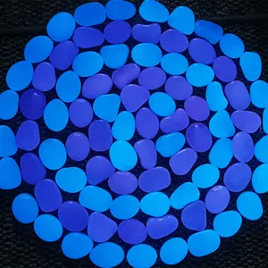 80Pcs Extra Large 1.77" Glow in the Dark Pebbles, Luminous Stones for Garden & Aquarium Decor